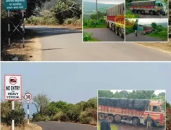 संगमेश्वर : उक्षी घाटातून अवजड वाहतूक बंद