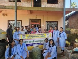 दापोली :केळशी येथे कृषी महाविद्यालयाच्या विद्यार्थिनींकडून मूरघास प्रात्यक्षिक