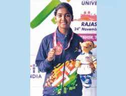 चिपळूणची कन्या सिद्धी साळुंखे हिला खेलो इंडिया युनिव्हर्सिटी गेममध्ये कांस्यपदक