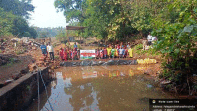 मंडणगड : पाले ग्रामपंचायतीने सहा विजय वनराई बंधाऱ्यांची केली उभारणी