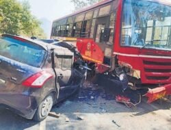 चिपळूण : बस आणि कारचा अपघात, कार चालकावर गुन्हा