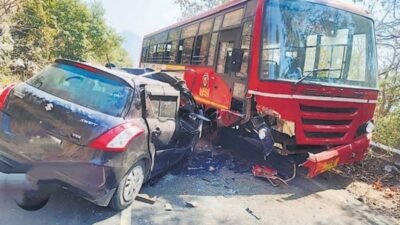 चिपळूण : बस आणि कारचा अपघात, कार चालकावर गुन्हा