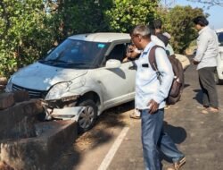 रत्नागिरी–करबुडे मार्गावर कारचा अपघात