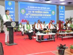 दापोली : कोकण कृषी विद्यापीठाचा 44 वा पदवीदान समारंभ उत्साहात