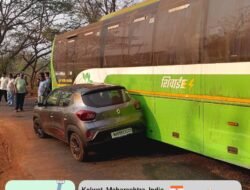 मंडणगड : दापोली–बोरिवली ई-बसचा अपघात, सुदैवाने जीवितहानी टळली