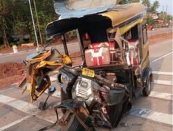 रत्नागिरी : नाणीज येथे भीषण अपघात; ट्रॅक्टरवर रिक्षा आदळल्याने चालक ठार, दोन महिला गंभीर जखमी