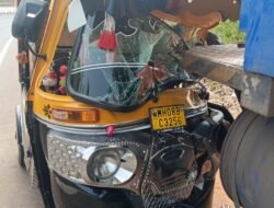 लांजा : रिक्षा-कंटेनरचा अपघात, रिक्षाचालक गंभीर तर 4 महिला जखमी