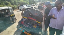खेड : भरधाव डंपरची रिक्षाला धडक; एकाचा जागीच मृत्यू, रिक्षाचालक गंभीर जखमी