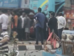 खेड : भरणे नाका येथे अपघात, बसला कारची जोरदार धडक, पाच जण गंभीर जखमी