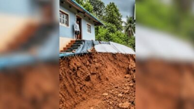 संगमेश्वर : मुंबई-गोवा महामार्गाच्या रुंदीकरणामुळे माभळे गावात घरांना धोका, दरड कोसळण्याची भीती वाढली