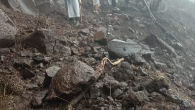 रायगड : दरड कोसळल्याने रायगड किल्ल्याचा पायरी मार्ग दोन दिवस बंद