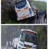 लांजा : माचाळ येथे बस कलंडली; ३० ते ३५ प्रवासी सुखरूप, मोठी दुर्घटना टळली