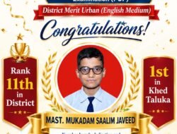 खेडमधील सालीम जावीद मुकादम याची PUPPSS शिष्यवृत्ती परीक्षेत उल्लेखनीय कामगिरी, खेड तालुक्यात प्रथम, जिल्ह्यात 11 वा क्रमांक