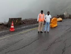 रत्नागिरी : आंबा घाटात अवजड वाहनांना बंदी; मुसळधार पावसामुळे रस्त्याला भेगा, जिल्हाधिकाऱ्यांचे तातडीचे आदेश