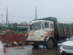 रत्नागिरी : कुवारबाव येथे तीन डंपरची धडक, ब्रेक फेल झाल्याने अपघात, सुदैवाने जीवितहानी टळली