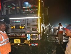 लांजा : आंजणारी येथे 12 चाकी ट्रकचा अपघात, चालक जागीच ठार, ट्रक अपघातप्रकरणी मृत चालकावर गुन्हा दाखल