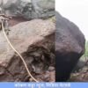 खेड : रघुवीर घाट 24 तासांपासूनबंद दरड कोसळल्याने वाहतूक अजूनही ठप्प, रघुवीर घाटातील दगड हटवण्यासाठी ब्रेकर मशीन