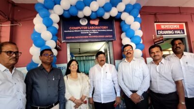 चिपळूण : सावर्डेच्या गोविंदराव निकम विद्यालयात आधुनिक संगणक कक्ष, Deepak Novochem Technologies Ltd. कडून 20 संगणकांचे योगदान, ग्रामीण विद्यार्थ्यांना डिजिटल शिक्षणाची संधी